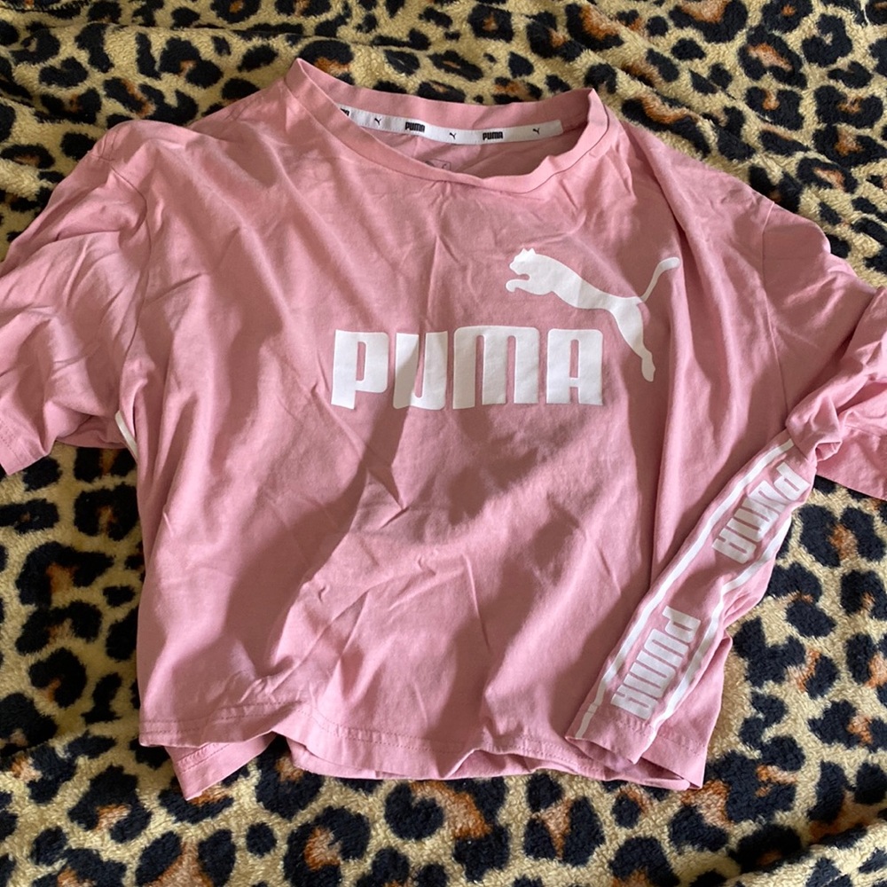 Pink puma top crop